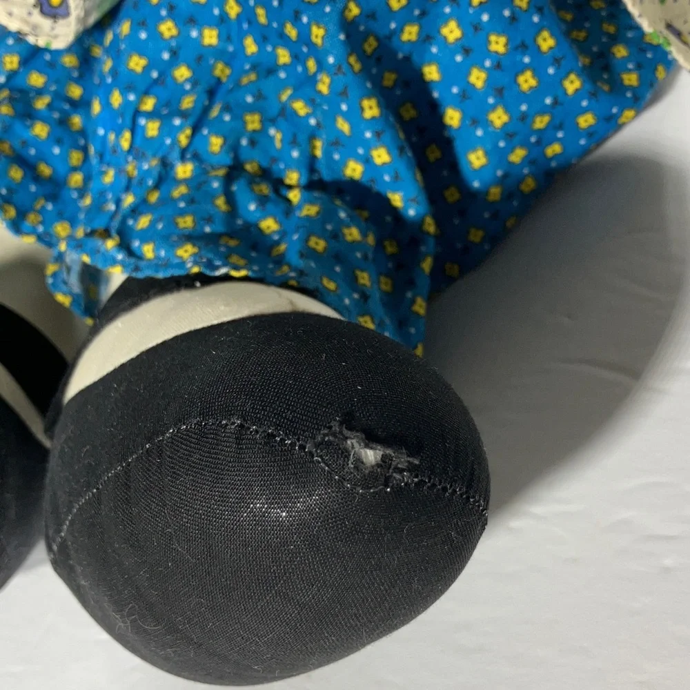 Handmade Patchwork Rag Doll in Blue Outfit